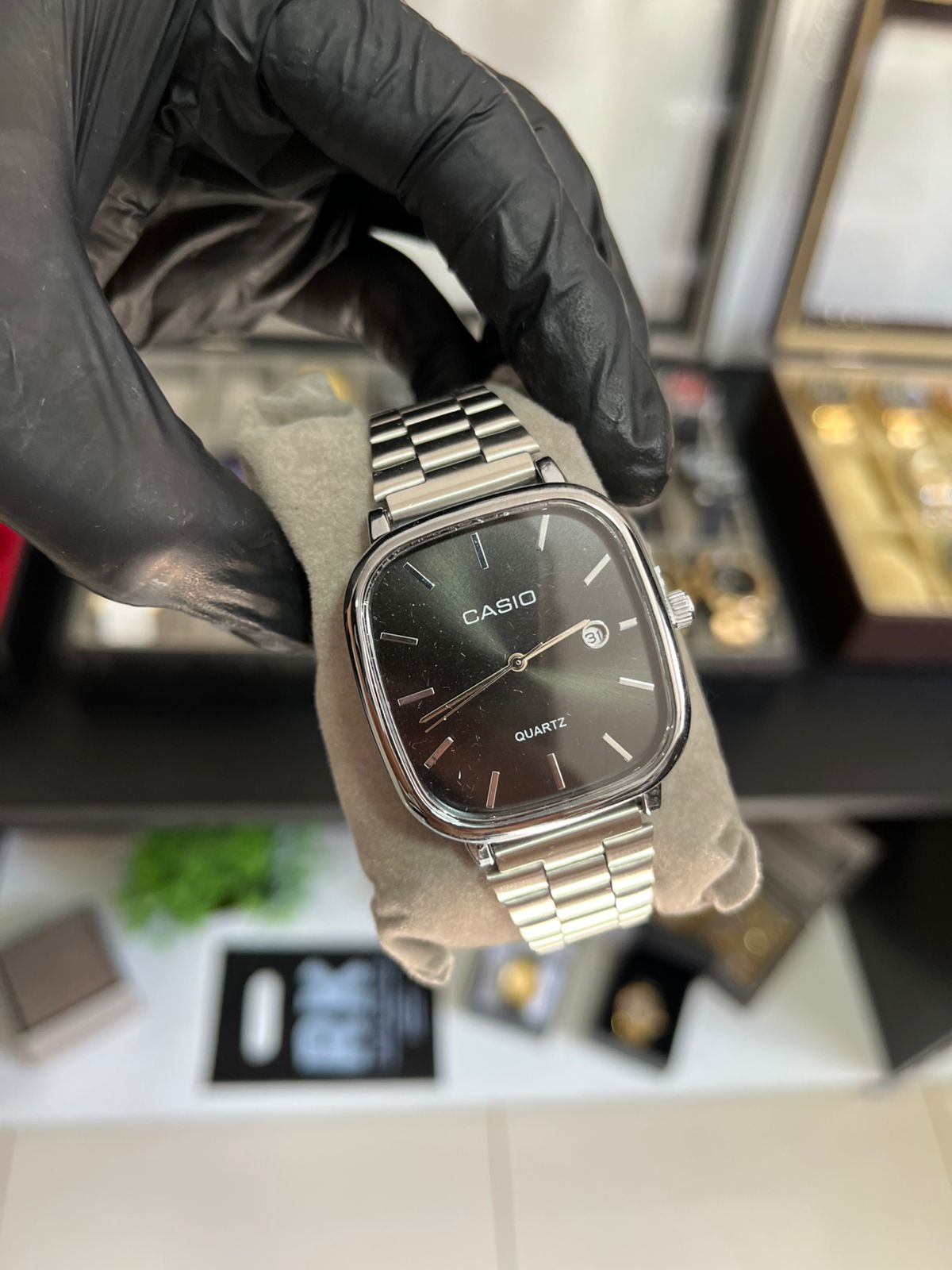 Casio Prata Calendário casual