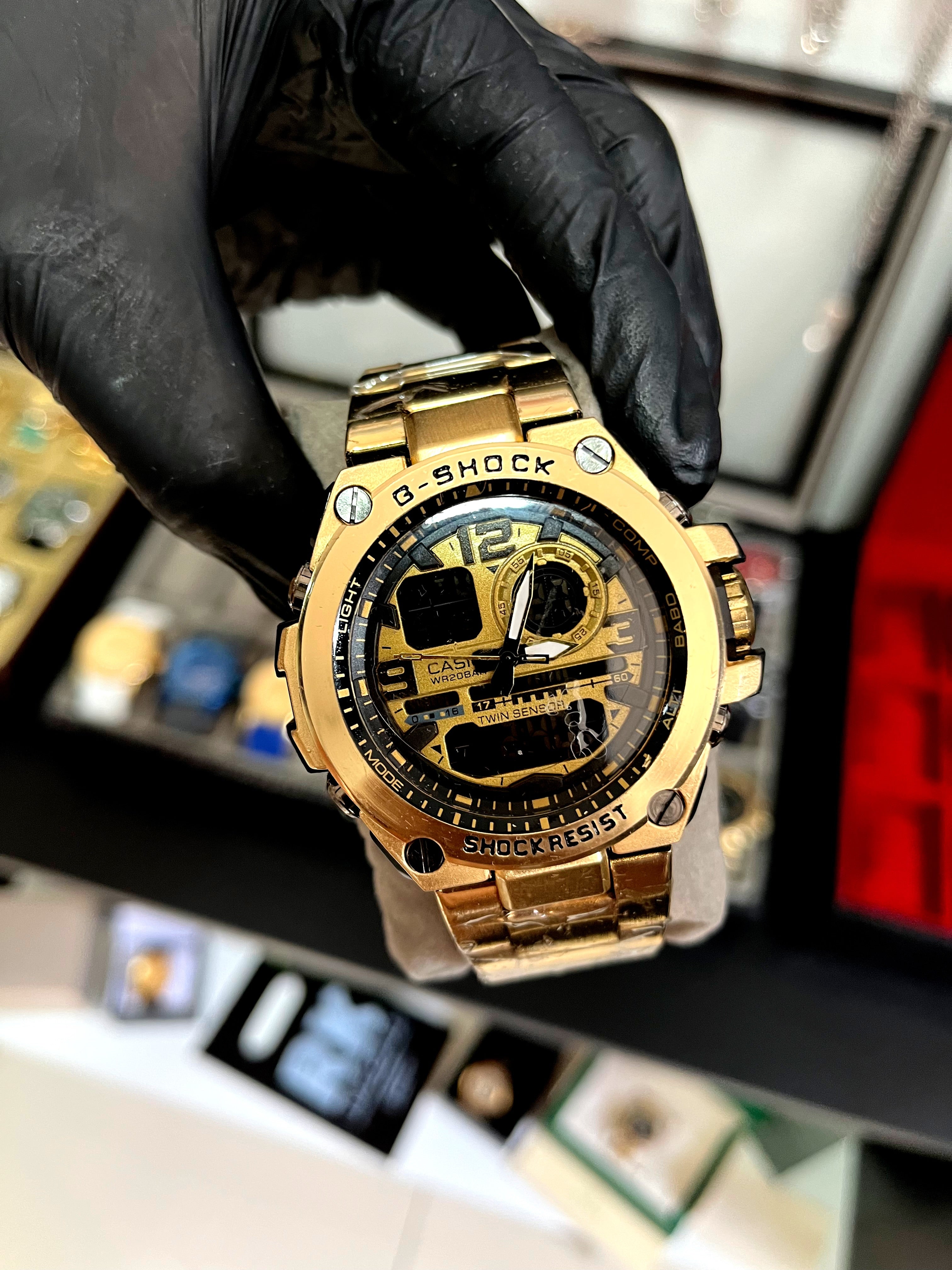 G-SHOCK DOURADO METAL - TODO FUNCIONAL