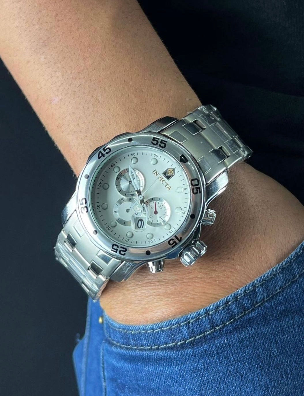 Invicta Pro DRIVE dourado e prateado