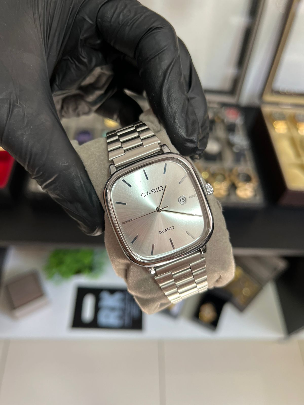 Casio Prata Calendário casual