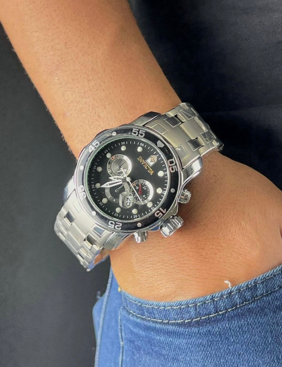 Invicta Pro DRIVE dourado e prateado