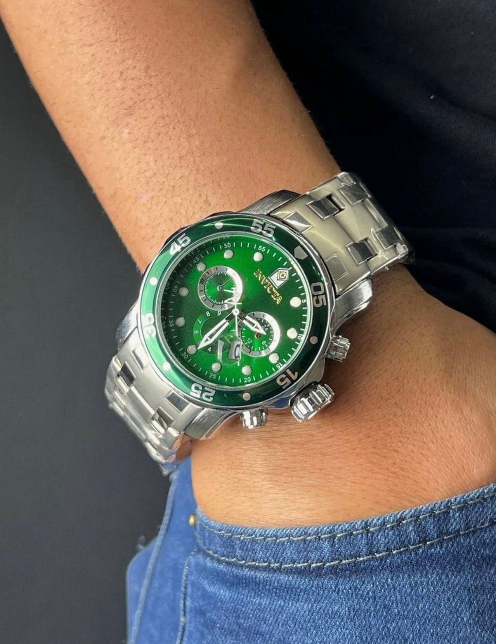 Invicta Pro DRIVE dourado e prateado