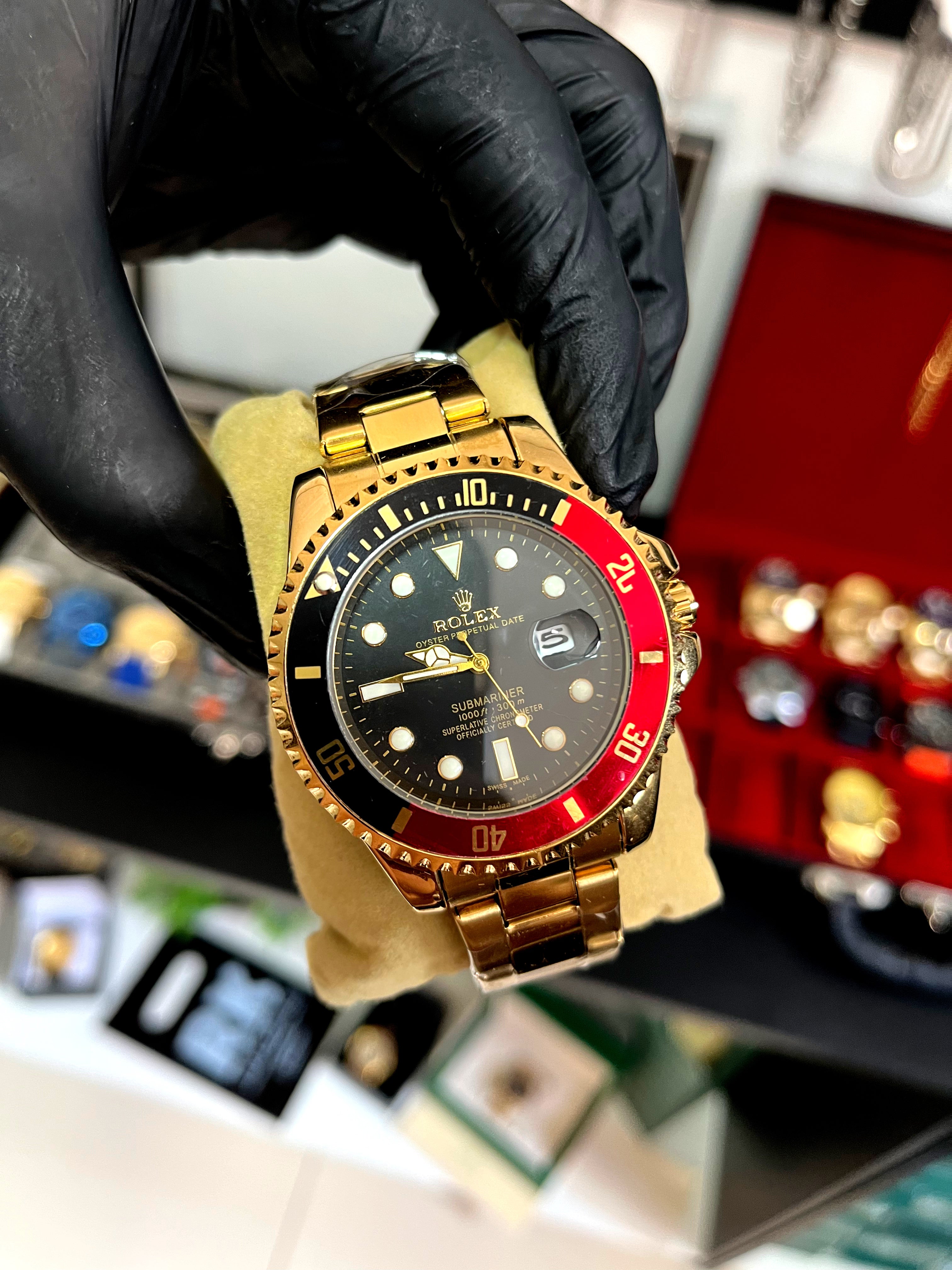 ROLEX SUBMARINO DOURADO - PRIMEIRA LINHA
