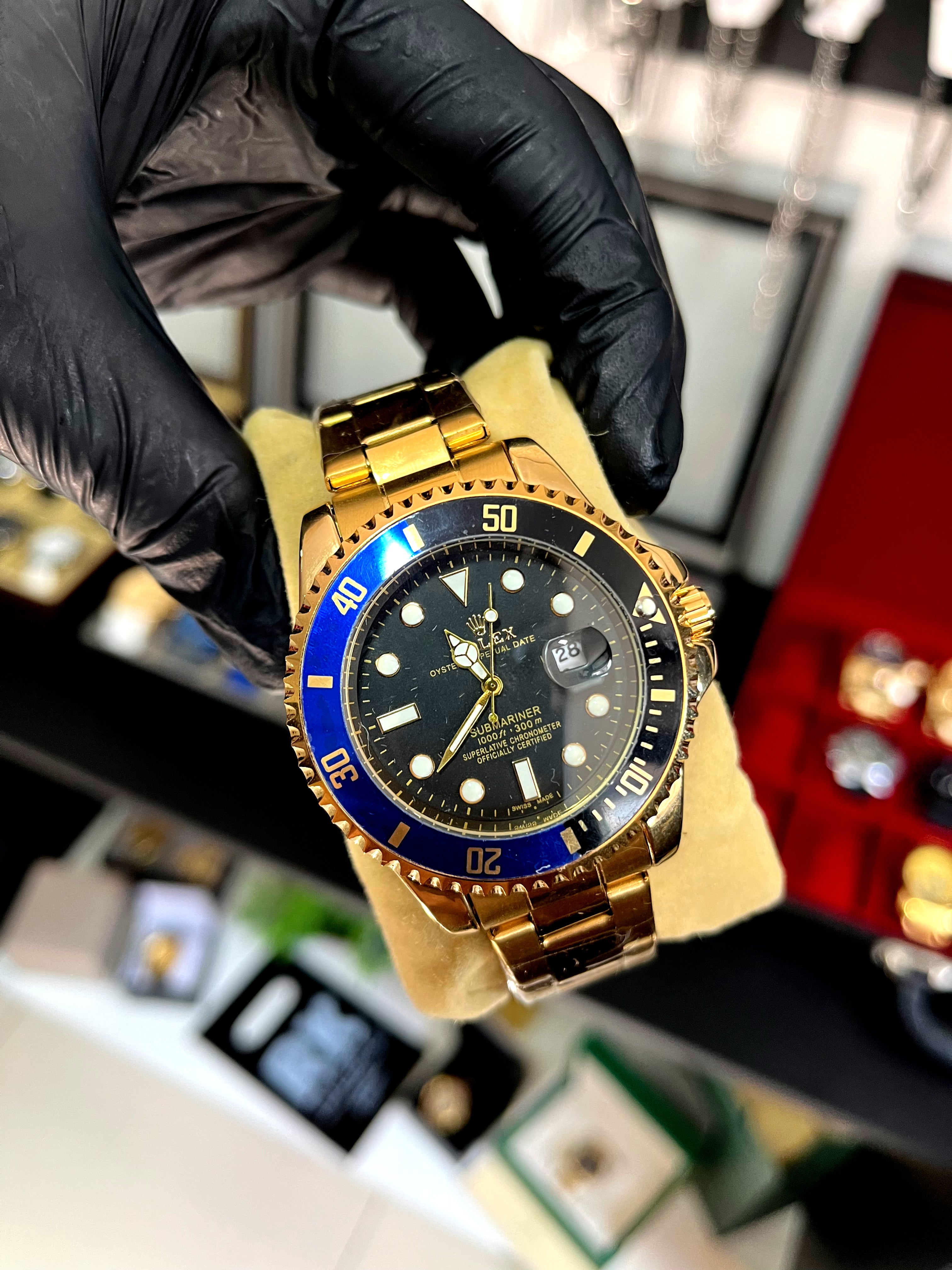 ROLEX SUBMARINO DOURADO - PRIMEIRA LINHA