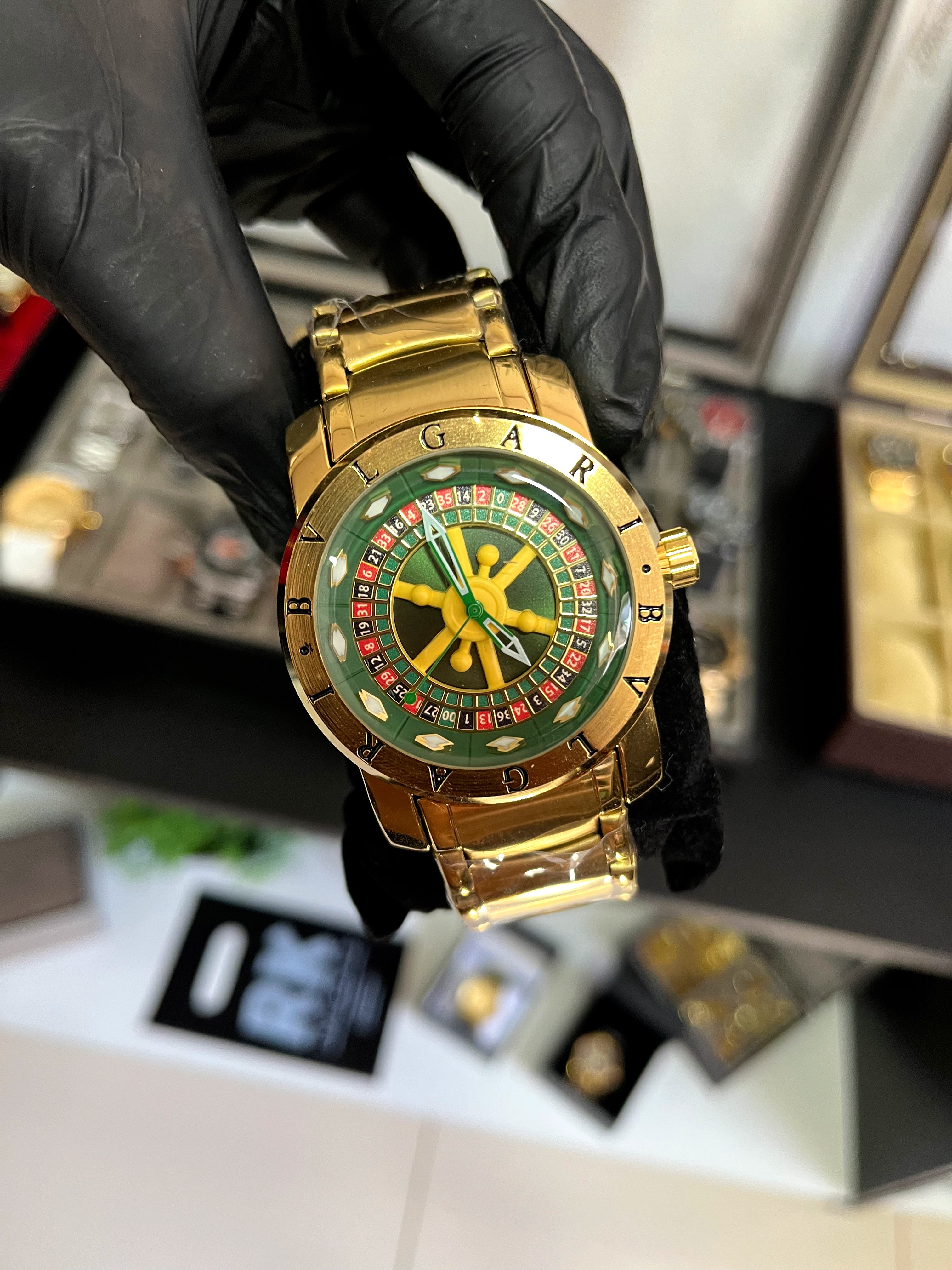 BVLGARI CASSINO (Dourado e prata) - PRIMEIRA LINHA