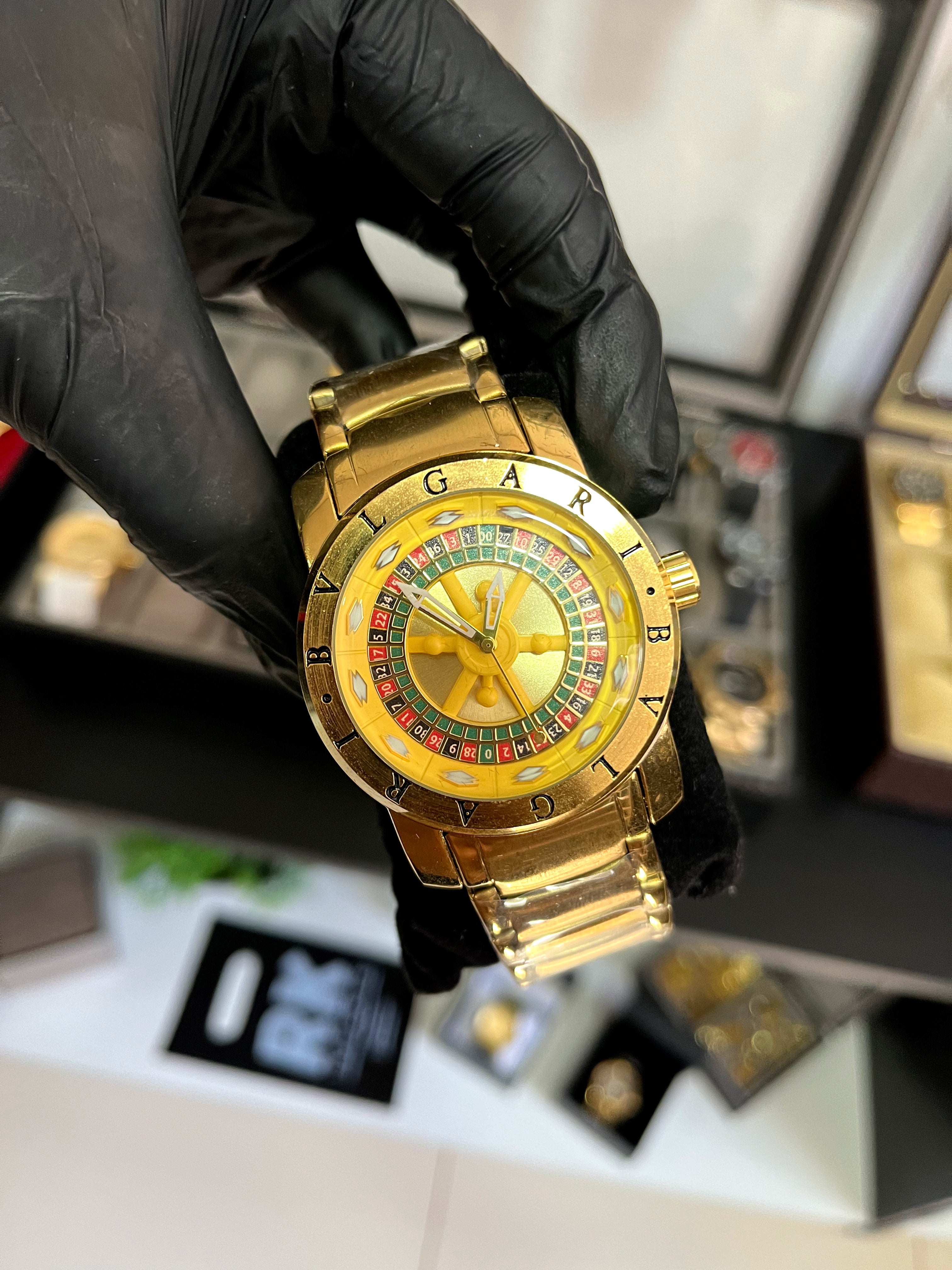 BVLGARI CASSINO (Dourado e prata) - PRIMEIRA LINHA